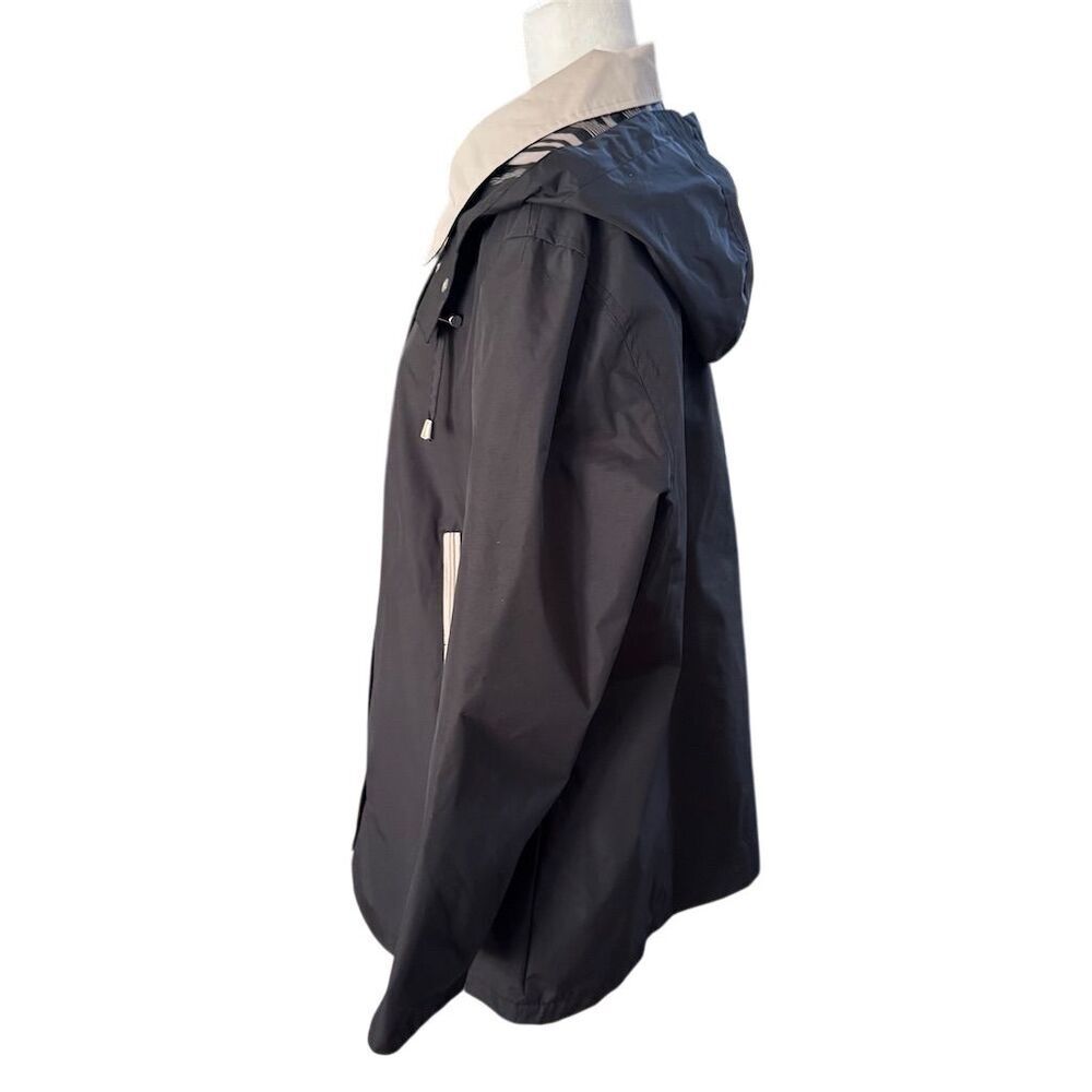 Mackintosh Black Hooded Raincoat Mid-Length Casual Women's Size Petite XL - Picture 6 of 14